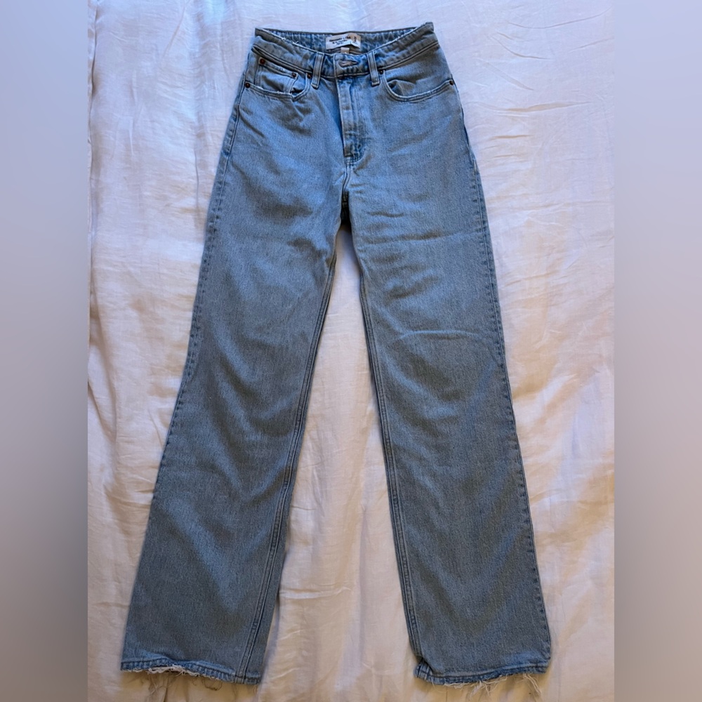 Abercrombie & Fitch Light Blue Straight-Leg Jeans